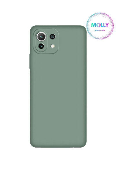 Molly Xiaomi Mi 11 LİTE İçin Kaktüs Liquid İçi Kadife Silikon Kılıf