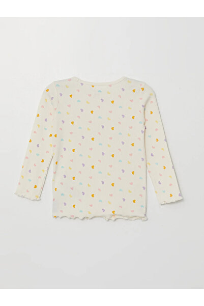 LC Waikiki LCW baby Bisiklet Yaka Uzun Kollu Baskılı Kız Bebek Pijama Takımı