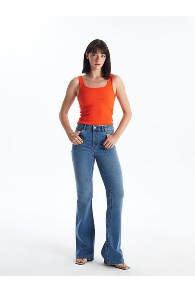 LC Waikiki LCW Vision Women's Tank Top - U Collar, Straight Cut