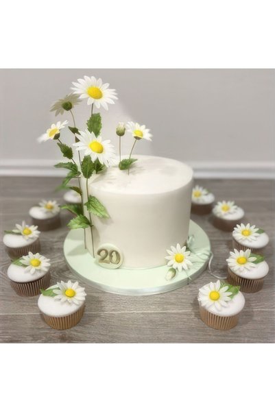 printiks Edible Paper Daisy Picture Cake Cookie Cupcake Paper Print with Candy on Top
