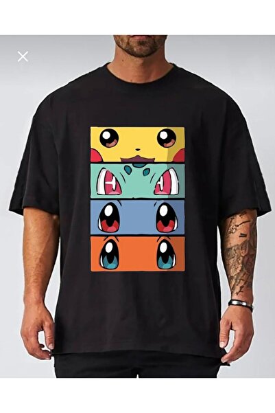 baskwear Pokemon All Caracters Pikachu Bulbasaur Charizard Tişört Unisex T-shirt