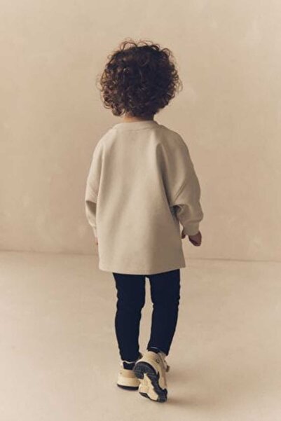 Next Baby Gray Cotton Long Sleeve Suit Set