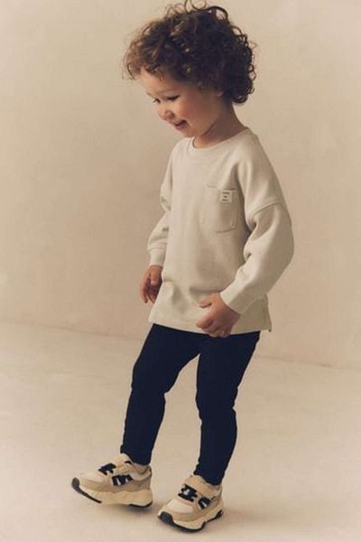 Next Baby Gray Cotton Long Sleeve Suit Set