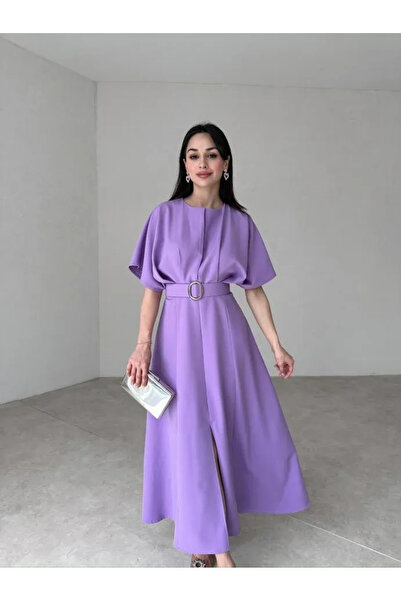 MAMMY MOR RENK ELBİSE MİDİ ELBİSE