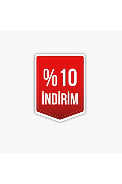 %10 İndirim Etiketi 5x6 CM Tüm Yüzeylere Uygulanır 100 adet
