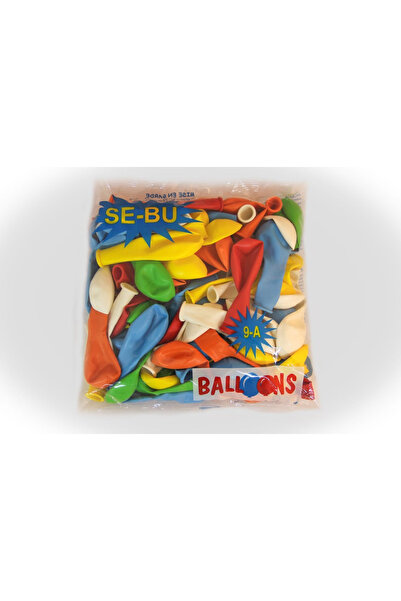 Öz-bal Normal Balon Karışık Renk 9/A 100'lü + Balon Zinciri 5 Metre