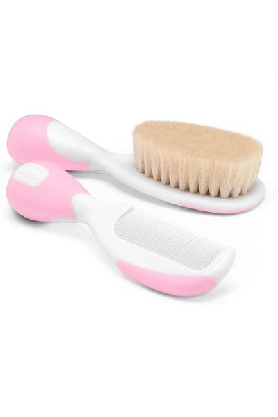 Chicco Age 0+ Pink Brush and Comb Set