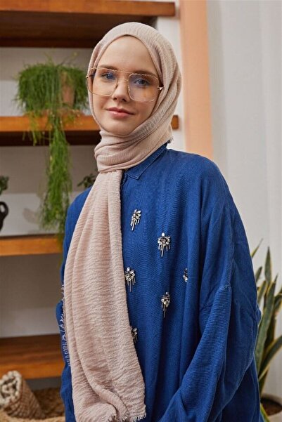 Şalland Bürümcük Vizon Rengi (ÜTÜ ISTEMEYEN HAFİF YAPISI, HAVA ALAN ÖZEL DOKUSU GENİŞ EBATLI INCE HASSAS)