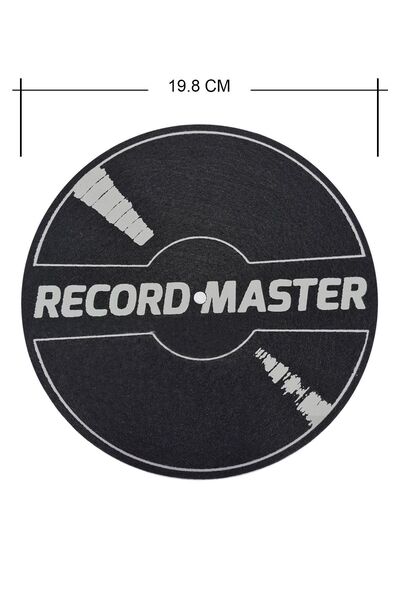 Record Master Plak Keçesi - Logolu / Logosuz Çift Yönlü Kullanım - 19.8 cm Çap