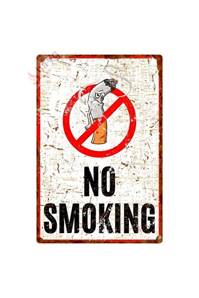 Hayg Equipment Hasta Karikatürlü No Smoking, Pas Görünümlü Sigara Içmek Yasak...