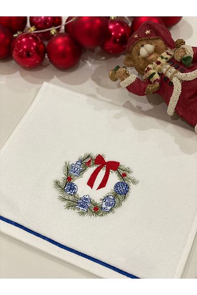 Nur Homing Wreath Embroidered Towel