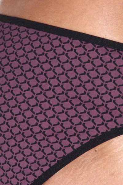darkzone Men's Lycra Geometric Patterned Claret Red Slip