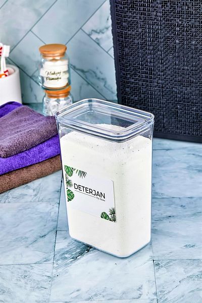 FBZhome Δοχείο αποθήκευσης απορρυπαντικού Mica 2900 ml με καπάκι κενού