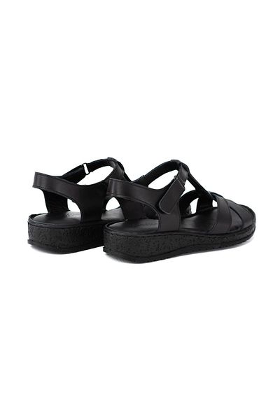 Oppland Sandale de damă din piele naturală, cu talpă din cauciuc, model ortopedic confort model Full Mold