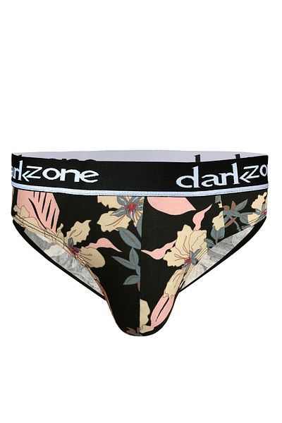 darkzone Ανδρικό φλοράλ μοτίβο μαύρο βαμβακερό slip
