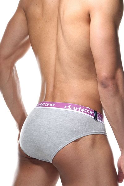 darkzone Men's Purple Elastic Gray Cotton Slip