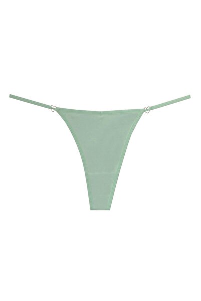 papatya lingerie String Thong Cotton Heart Detail 7'' Package W-105