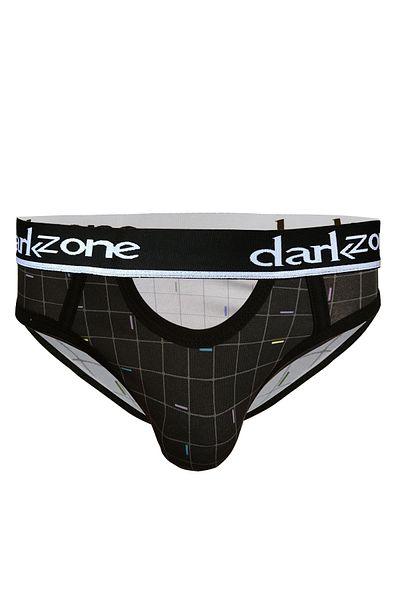 darkzone Ανδρικό ανοιχτό μπροστινό ελαστικό σλιπ ανθρακί με σχέδιο
