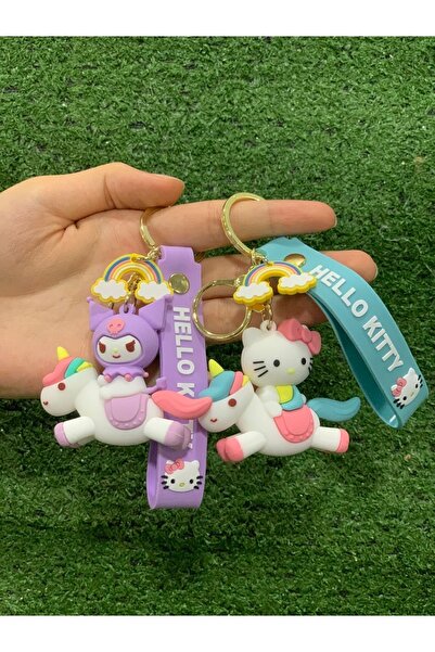Meyra Accessories Sevimli Kuromi Hello Kitty Araba Çanta Süsü Anahtarlık