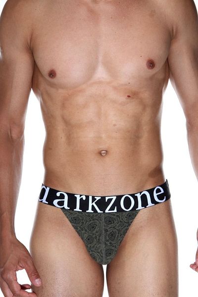 darkzone Ανδρικό βαμβακερό σλιπ με μοτίβο χακί κρανίου με ζώνη
