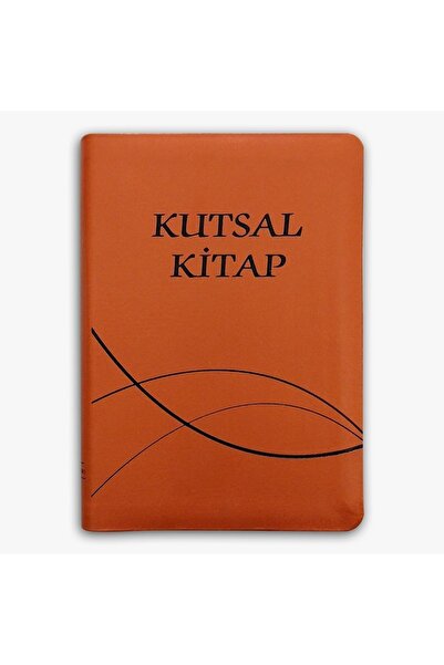 Kitabı Mukaddes Yayınları Kutsal kitap suni deri turuncu ( Tevrat Zebur İncil)
