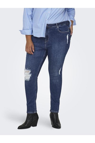 Only Carmakoma Skinny Jeans „Carmila“ Hohe Taille, Skinny Fit Jeans