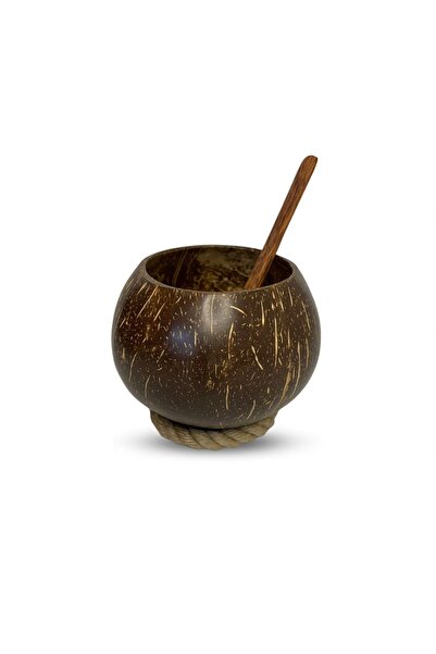 Coconut Products Small Size Coconut Bowl and Wooden Spoon - Ice Cream Holder - Coconut Bowl