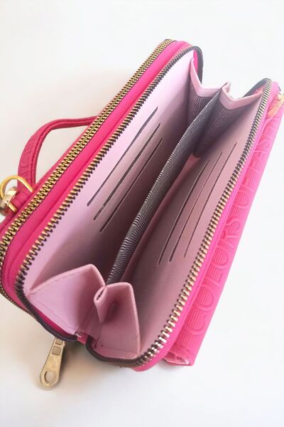 ALYA Women's Cross Strap Compartment Phone Bag Wallet