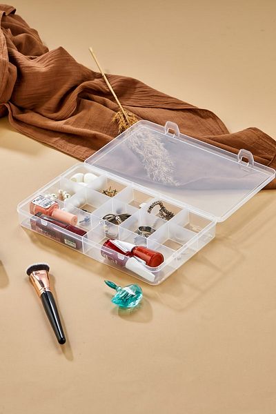 Tasarım Evi Large Size 12 Compartments Necklace Ring Lids Jewelry Box Organizer Organizer Box