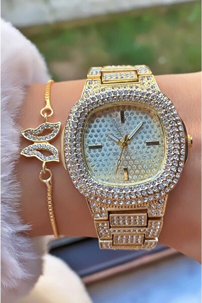 ÇENÇEN Erkek & Kadın Çelik . Taşlı Analog Klasik Kol Saati