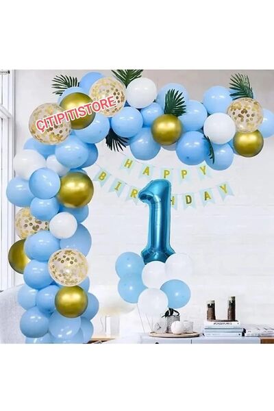 DÜVENCİ TİCARET 1 Yaş Doğum Günü Tema Parti Süslemeleri Balon