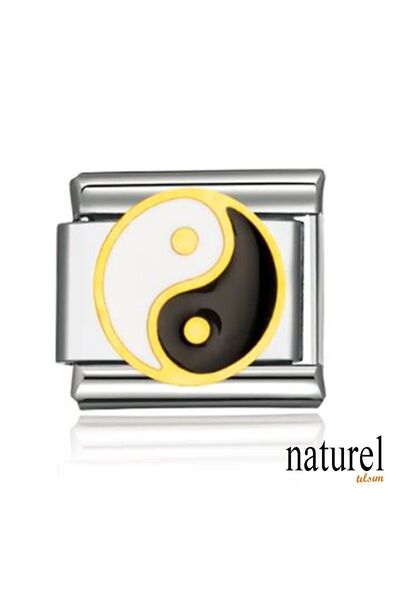 Naturel Tılsım سحر يين يانغ من الفولاذ المقاوم للصدأ الإيطالي مقاس 9 مم