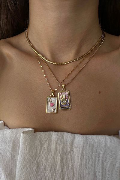 Okko Store Steel Plate Hand Necklace
