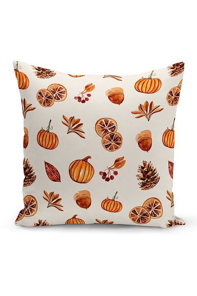 Bertille Home Autumn Series - Double Sided Digital Printed Throw Pillow Cover (Halloween Pity Cushion Cover)