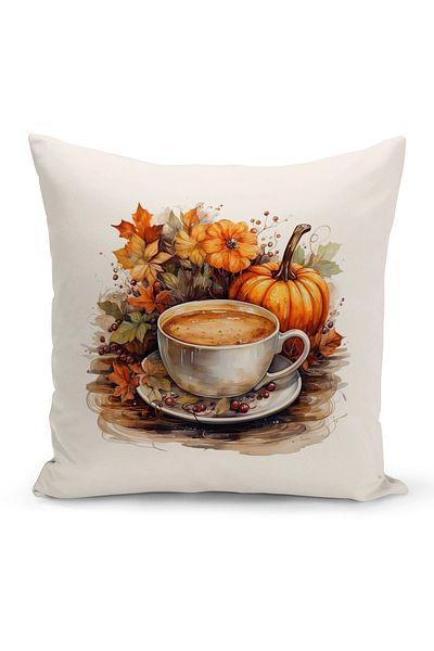 Bertille Home Autumn Series - Double Sided Digital Printed 4-Piece Throw Pillow Set (Halloween Weight)