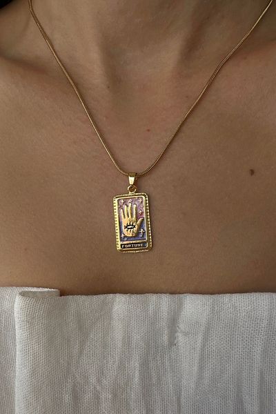 Okko Store Steel Plate Hand Necklace