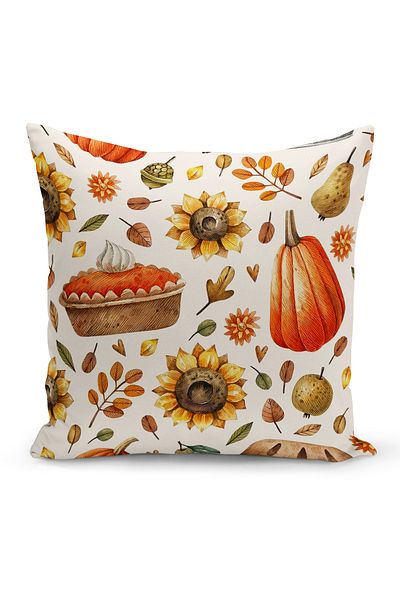 Bertille Home Autumn Series - Double Sided Digital Printed Throw Pillow Cover (Halloween Pity Cushion Cover)