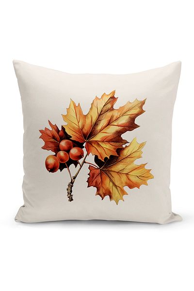Bertille Home Autumn Series - Set of 4 Digital Printed Throw Pillow Covers (Halloween Autumn)