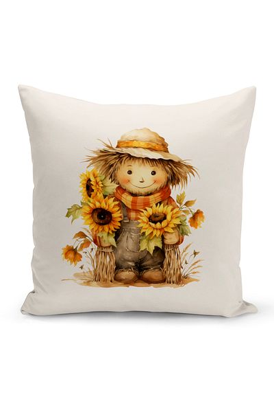 Bertille Home Autumn Series - Double Sided Digital Printed Throw Pillow Cover (Halloween Pity Cushion Cover)