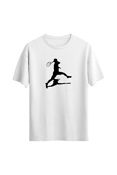 Eastek تي شيرت مطبوع عليه لاعب التنس للجنسين