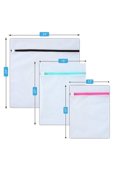 CARNIVAL LAND 3 Pieces Large Medium and Small Size Curtain and Laundry Net Practical Magic Machine Bag