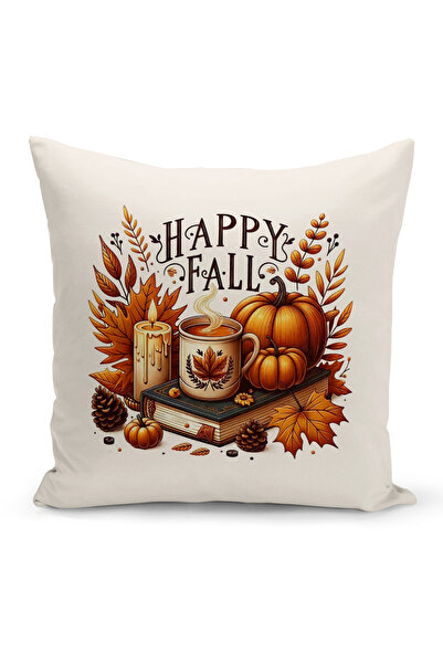 Bertille Home Autumn Series - Double Sided Digital Printed 8-Piece Throw Pillow Set (Halloween)