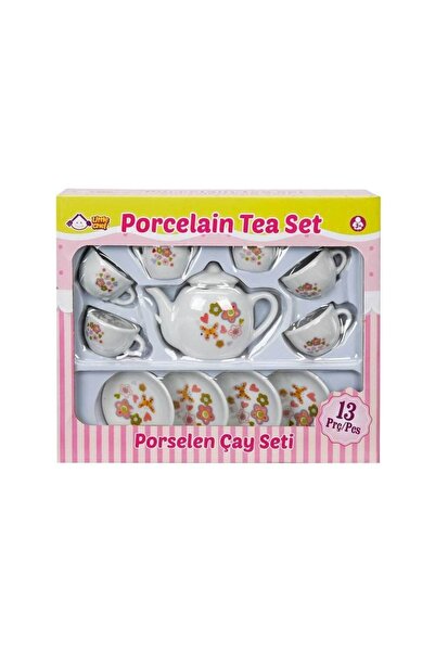 Sunman Porcelain Tea Set 13 Pieces 15017 Heart Patterned