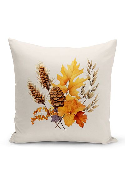 Bertille Home Autumn Series - Double Sided Digital Printed 4-Piece Throw Pillow Set (Halloween Weight)