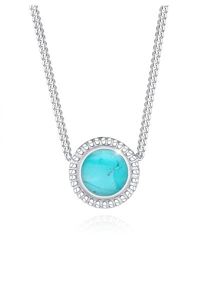 ELLI Halskette Vintage Boho Howlith Anhänger Trend 925 Silber