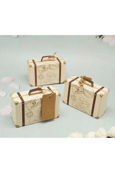 Kutumania 10 Adet Mini Bavul Şeklinde “bon Voyage” Yazılı Hediye,çikolata Ve ...