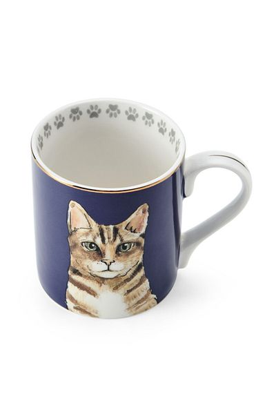 MIKASA 280ml Fine China Cat Patterned Mug