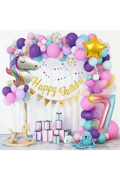 BKMC PARTY Unicorn Με σχέδιο Μακαρόνια για κορίτσια - Πολυτελή χρώματα, αλυσί...