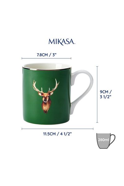 MIKASA 280ml Fine China Deer Patterned Mug