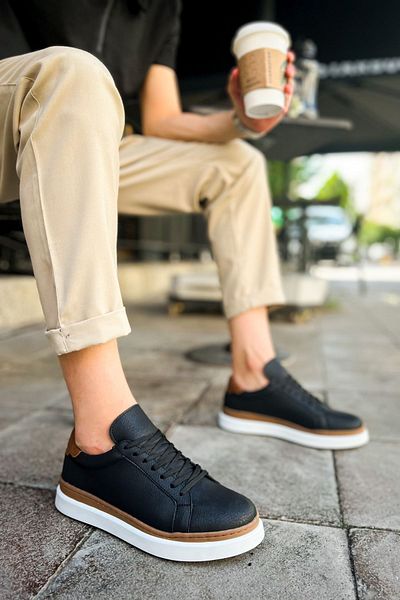 Chekich Santoni GBT CH979 Sports Men's Shoes - BLACK/TABAN